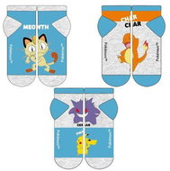 Fashion UK Set of 3 pcs Pokémon socks blue - grey 35-38 - Socks