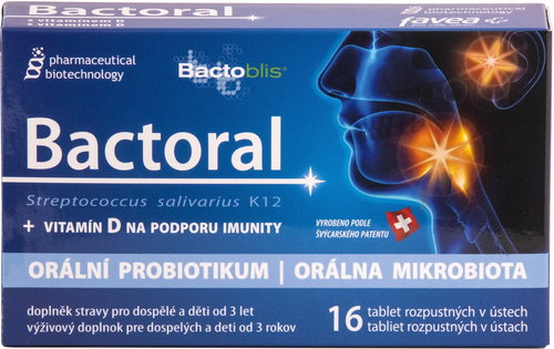 FAVEA Bactoral + Vitamin D, 16 Tablets - Dietary Supplement - Main image