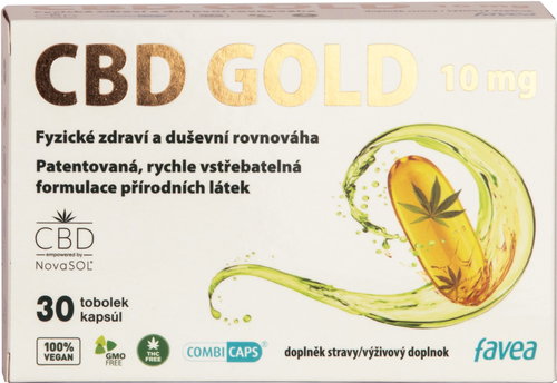 FAVEA CBD Gold 10mg 30 Capsules - Dietary Supplement - Main image