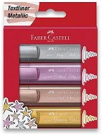 Faber-Castell Textliner 1546 metallicfarben - Set mit 4 Farben - Textmarker