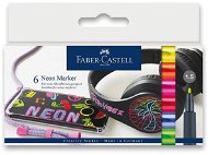 Faber-Castell v neónových farbách, 6 farieb - Popisovače