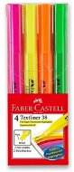 FABER CASTELL Textliner 38 superfluoreszierend, 4 Farben - Textmarker