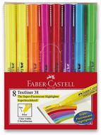 FABER-CASTELL Textliner 38 superfluoreszierend, 8 Farben - Textmarker