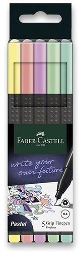 FABER-CASTELL Grip Pastel, 5 Farben - Finelinerstifte - Hauptbild