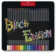 FABER-CASTELL Black Edition, fémdobozban, 24 szín - Színes ceruza