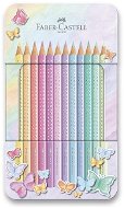 FABER-CASTELL Sparkle Pastel, fémdobozban, 12 szín - Színes ceruza