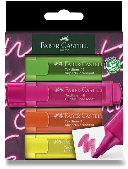FABER-CASTELL Textliner 46 Neon, 4 színű