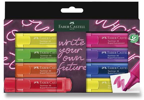 FABER-CASTELL Textliner 46 Neon, 8 colours - Highlighter - Main image
