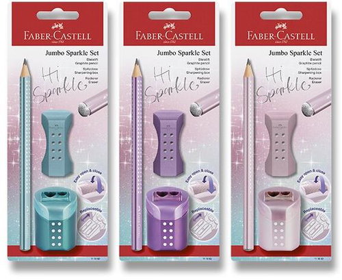 FABER-CASTELL Sparkle Jumbo B triangular, random color - Pencil - Main image