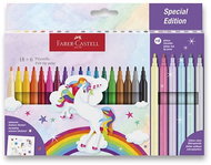 FABER-CASTELL Unicorn, round, 24 colours incl. glitter pastel - Felt Tip Pens