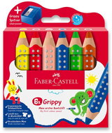 FABER-CASTELL Grippy s ořezávátkem, 6 barev - Coloured Pencils