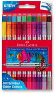 FABER-CASTELL Glitter oboustranné, 20 barev - Felt Tip Pens