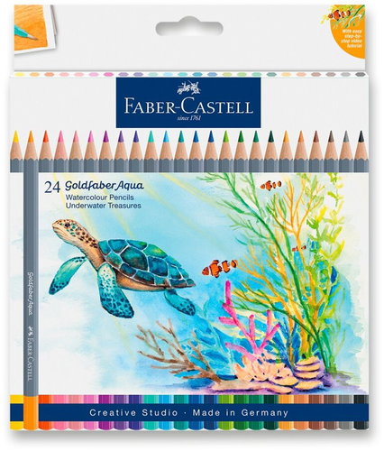 FABER-CASTELL Goldfaber Aqua Underwater Treasures, 24 barev - Coloured Pencils - Main image