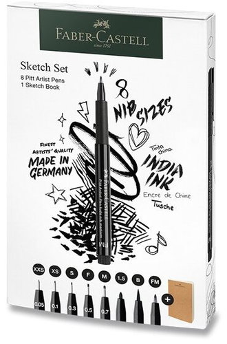 FABER-CASTELL Pitt Artist Pen, Set 8 Stück - Filzstifte - Hauptbild