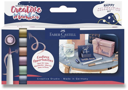 FABER-CASTELL Creative Celebration, 6 Farben - Filzstifte - Hauptbild