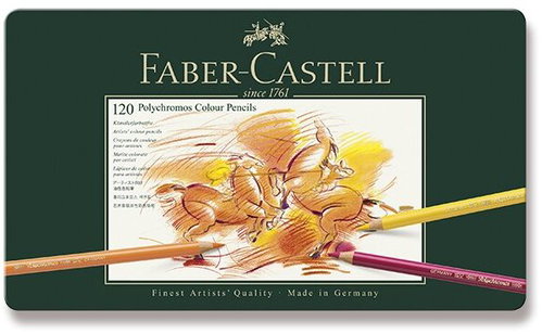 FABER-CASTELL Polychromos in einer Blechdose, 120 Farben - Buntstifte - Hauptbild