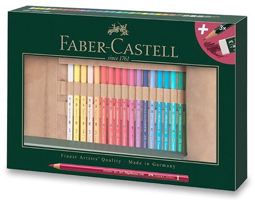 FABER-CASTELL Polychromos im Lederetui, 30 Farben - Buntstifte - Hauptbild