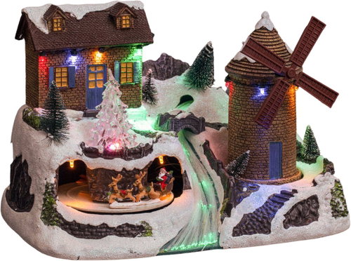 Féric Lights and Christmas Christmas Nativity Windmill with LED lighting - Christmas Decoration - Main image