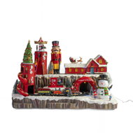 Féric Lights and Christmas Christmas Village, Christmas scene with toy factory - Christmas Decoration