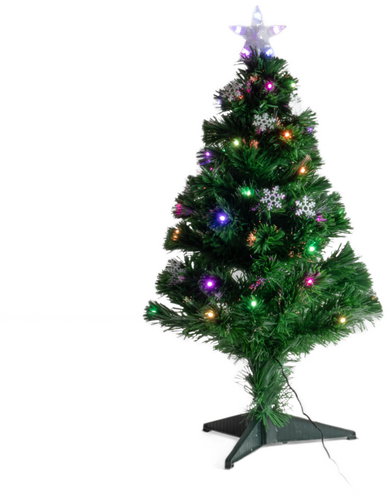 Féric Lights and Christmas, Artificial Christmas tree with lights and star, 90 cm - Christmas Tree - Main image