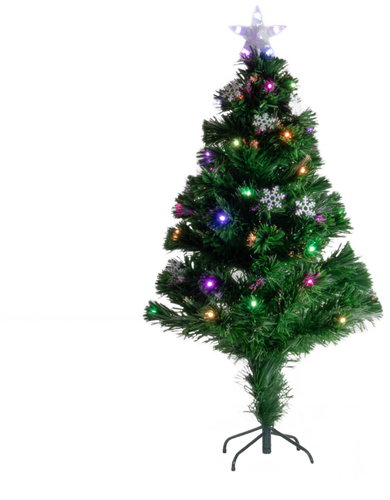 Féric Lights and Christmas, Artificial Christmas tree with lights and star, 120 cm - Christmas Tree - Main image