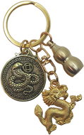 Feng Shui Harmony Traditional snake keychain in conjunction with the dragon - Keychain