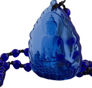 Feng Shui Harmony Necklace made of glass beads with Buddha medicine pendant 1 - Necklace