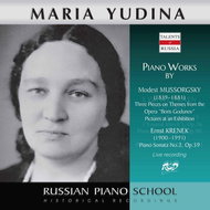 Yudina Maria: Piano Works by Mussorgsky and Krenek - CD - Music CD