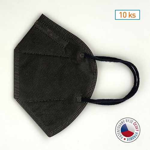NANO M. ON Disposable Nanofibre Respirator FFP2 NR Black 10 pcs - Respirator - Main image