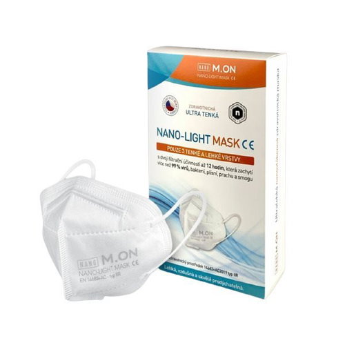 NANO M. ON - NANO LIGHT MASK, nano mask in the shape of a respirator (10 pcs) white - Surgical Mask - Main image
