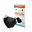 Respirator-shaped mask (10 pcs) black