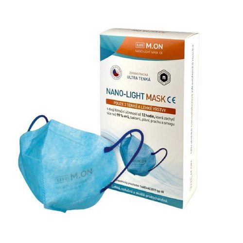NANO M. ON - NANO LIGHT MASK, nano mask in the shape of a respirator (10 pcs) blue - Surgical Mask - Main image