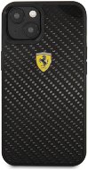 Ferrari Real Carbon Back Cover für Apple iPhone 13 mini Schwarz - Handyhülle