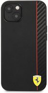 Ferrari Smooth and Carbon Effect Back Cover for Apple iPhone 13 Black - Phone Cover