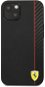 Ferrari Smooth and Carbon Effect Back Cover for Apple iPhone 13 Black - Phone Cover