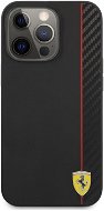 Ferrari Smooth and Carbon Effect Back Cover for Apple iPhone 13 Pro Black - Phone Cover