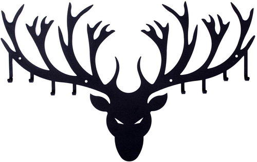 FERNITY Nástěnný věšák Parohy, černý - Coat Hanger - Main image