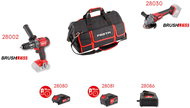 FESTA Sada AKU nářadí SHARE20V - 2 × Brushless stroje, taška, nabíječka 28103 (1 × 2 Ah + 1 × 4 Ah) - Sada aku nářadí