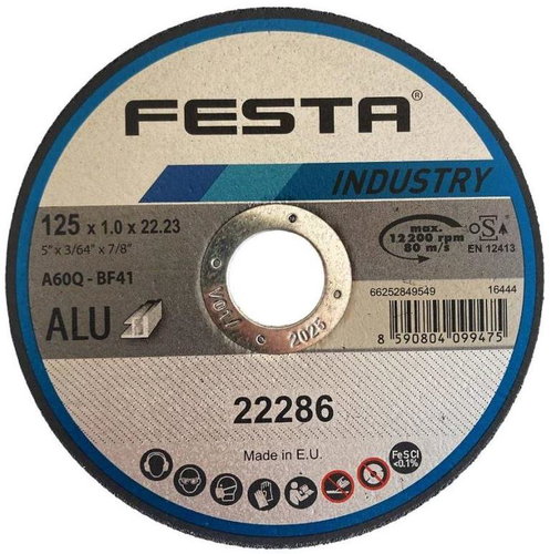 Festa Aluminium cutting wheel, 125 × 1 × 22.2 mm - Cutting Disc - Main image