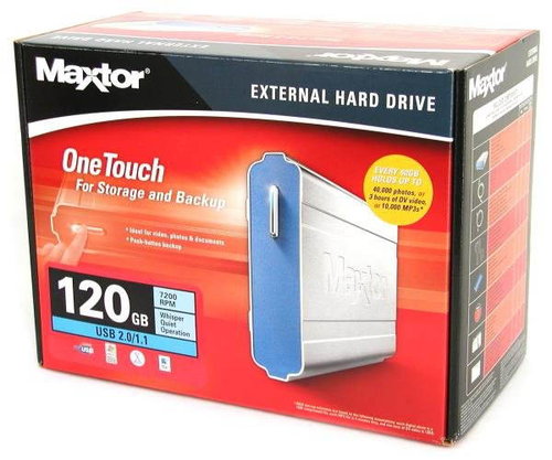 MAXTOR 120GB - 7200rpm 2MB OneTouch USB2.0 A14B120 - 24 měsíců záruka - - - Hauptbild
