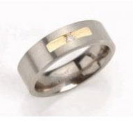 Wedding Ring BOCCIA TITANIUM with Diamonds 0101-0848 - Ring