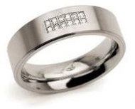 Titanium Wedding Ring BOCCIA with Diamonds 0101-18 - Ring