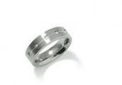 Titanium Wedding Ring BOCCIA with Diamonds 0101-20 - Ring
