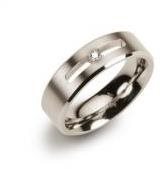 Titanium Wedding Ring BOCCIA with Diamond 0101-26 - Ring