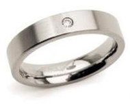 Titanium Ring BOCCIA with Diamond 0121-04 - Ring