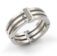 Titanium Ring BOCCIA with Diamonds 0126-01 - Ring