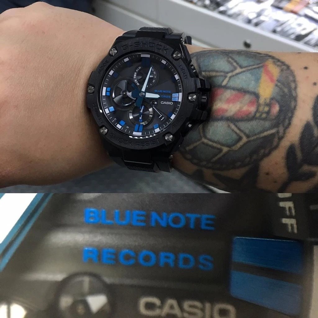 Casio g outlet shock blue note