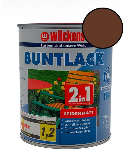 Wilckens Waterborne Universal Acrylic Matte Paint 2 in 1 Brown, WI.12481100050 - All-Purpose Paint - Main image