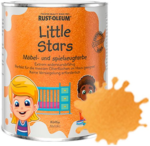 Rust-Oleum Certified paint for children's furniture and toys, orange, RO.20119.DE.0.25 - Solid Wood Paint - Main image