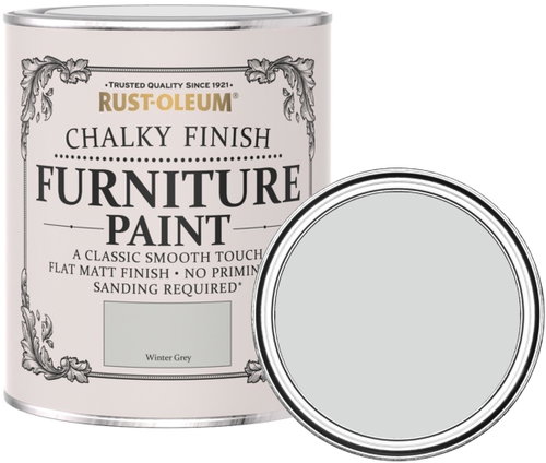 Rust-Oleum Chalky Finish Furniture Paint, grey, RO.14013.HU.0.75 - Solid Wood Paint - Main image